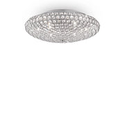 Plafoniera Contemporanea King Metallo-Cristallo Cromo 9 Luci G9 3W 3000K