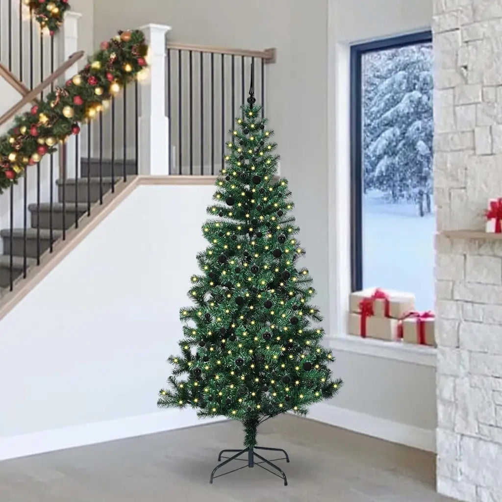 Albero di Natale | Decorazioni natalizie artificiale con luci integrate Verde 240 cm