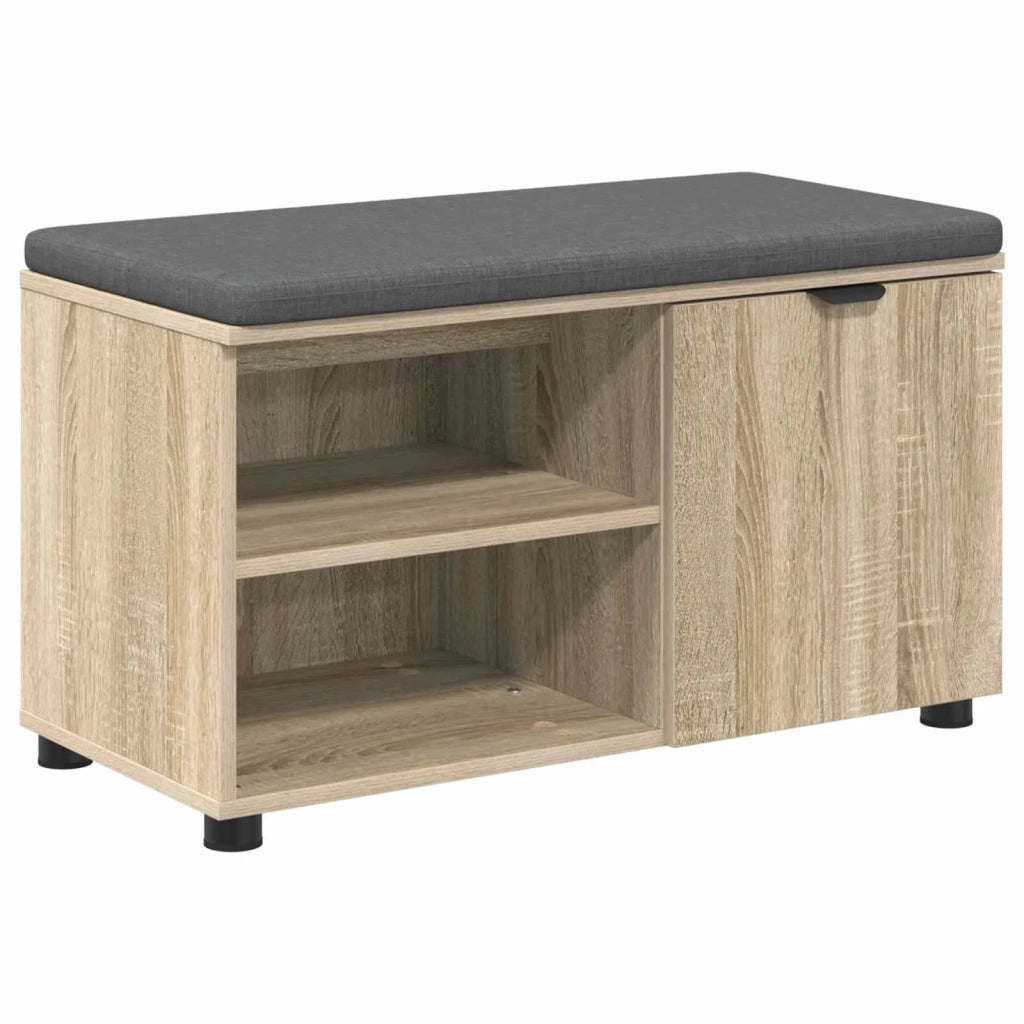 Panca per ingresso con cuscino Rovere Sonoma 80 x 38 x 46 cm 891506