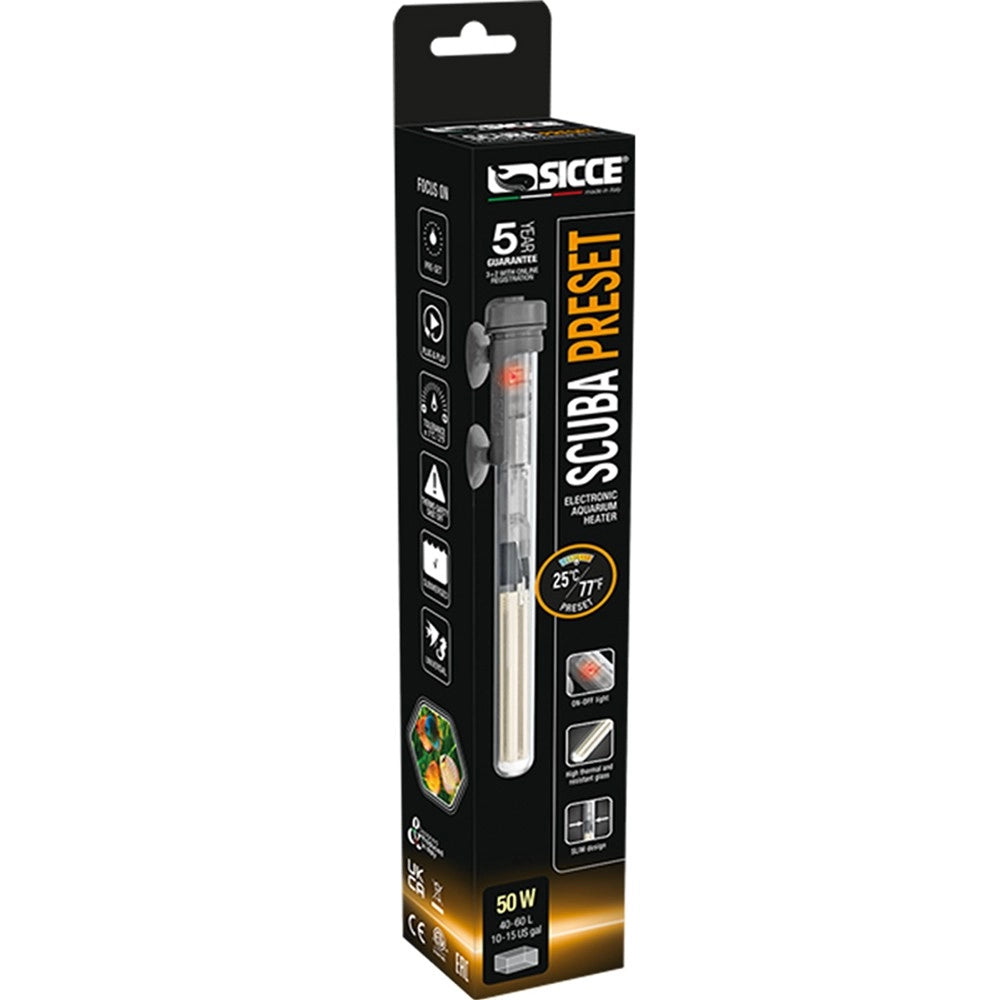 Sicce Scuba Preset 50w - riscaldatore pre-impostato a 25°C