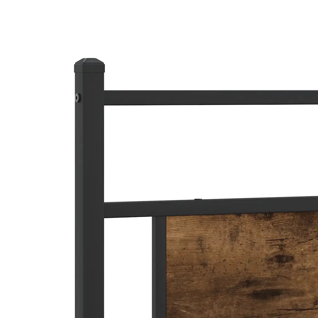 Letto singolo | Letto per adulti | Giroletto senza Materasso Rovere Fumo 107x203 cm in Truciolato