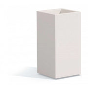 Vaso alto moderno di design 40x40 H80 in polimero bianco resistente per interno ed esterno - Made in Italy - Monacis