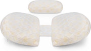 Wedge Cuscino per Maternità | Supporto Pelvico per Donne Grasse con Cuscino Piccolo | Cuscino per Madri Comfortevole per la Sostenzione della Pancia e del Corpo durante il Sonno Laterale | Regolabile e Lavabile
