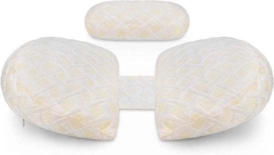 Wedge Cuscino per Maternità | Supporto Pelvico per Donne Grasse con Cuscino Piccolo | Cuscino per Madri Comfortevole per la Sostenzione della Pancia e del Corpo durante il Sonno Laterale | Regolabile e Lavabile