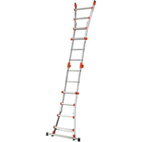 SCALA ALLUMINIO TELESCOPICA MULTIFUNZIONE GRADINI 6+6 PEPPINA 150KG GIGANTISSIMA GIERRE AL060