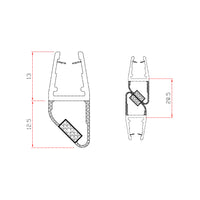 Kit 2 Pezzi Guarnizione Magnetica Per Box Doccia Vetro 6-8mm