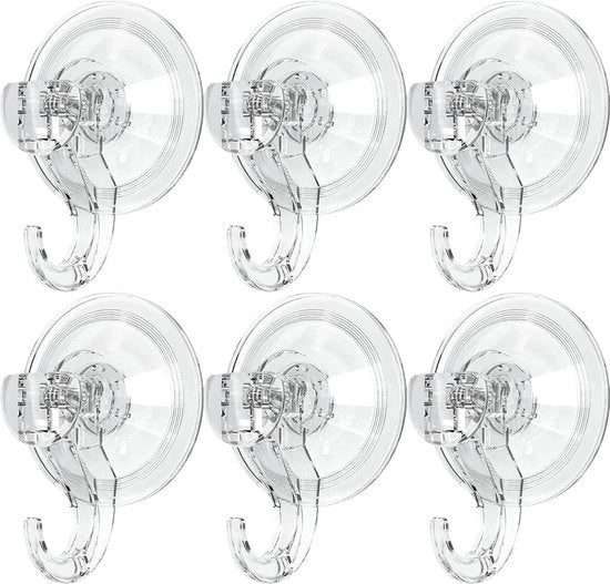 Set di 6 zuignappe robuste - supporto per asciugamani e oggetti - zuignappe ad alta resistenza per bagno e cucina - peso massimo 5kg