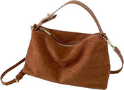 Borsa donna, medio, incrocio in suède, cinturino regolabile, donna