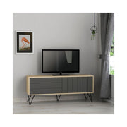 Mobile porta Tv con due ante a ribalta Piccadilly 139x36x57 colore rovere antracite
