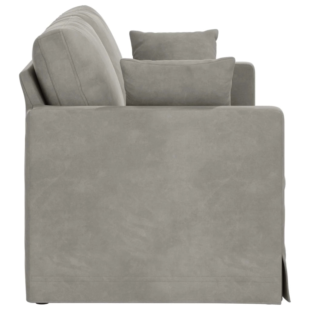 Divano Grigio chiaro 158 x 78 x 80 cm Velluto