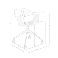 Sedia girevole da ufficio in tessuto grigio chiaro e pvc nero