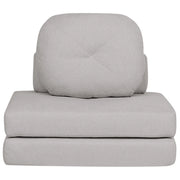 Divano pieghevole e trasformabile in letto in tessuto grigio chiaro stile moderno soggiorno