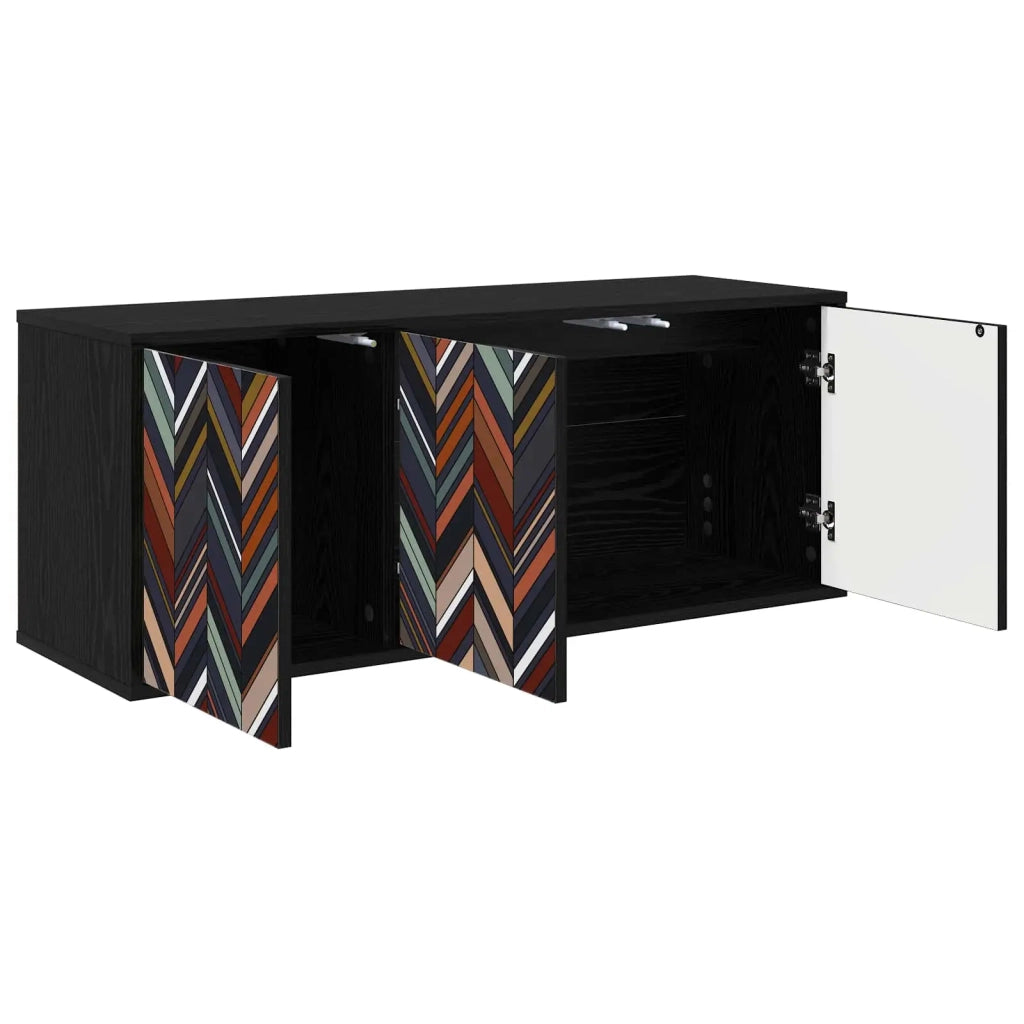 Mobile TV da Parete OMMEN 102 x 33 x 40 cm Rovere Nero 8007170