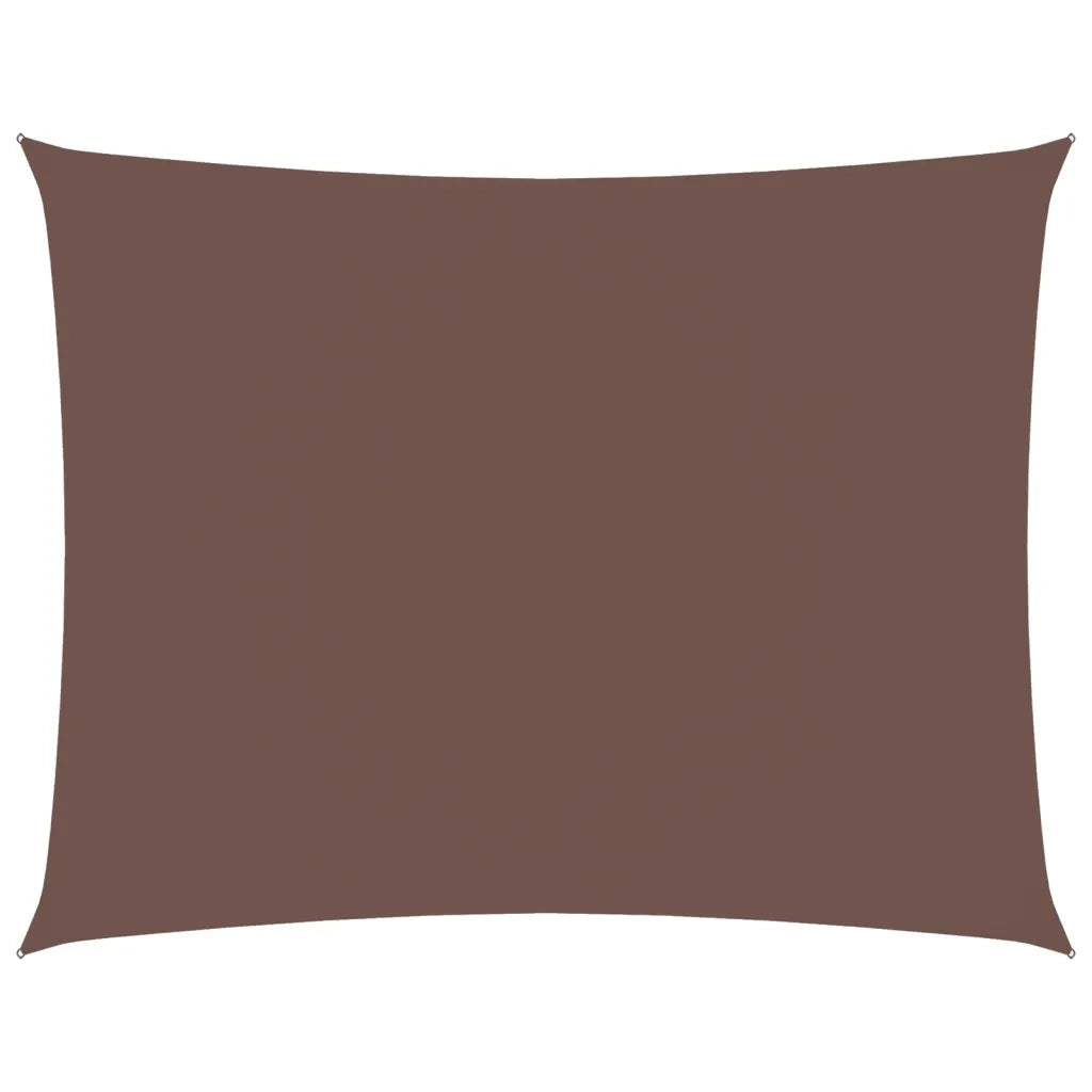 Parasole a Vela in Tessuto Oxford Rettangolare 3,5x4,5m Marrone 135819