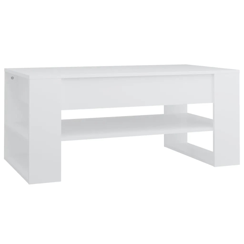 Tavolino da salotto | Tavolino da caff¨¨ | Tavolino da Soggiorno Bianco 102x55x45 cm in Legno Multistrato