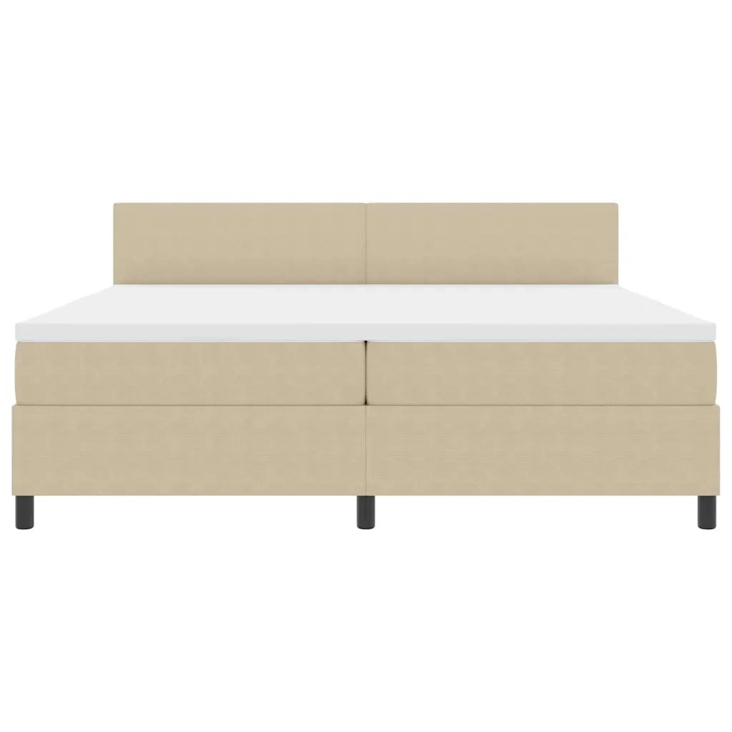 Letto a Sorgente LED Grigio chiaro e bianco 200 x 200 cm 3337618