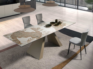 Sedia in tessuto grigio