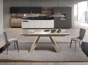 Sedia in tessuto grigio