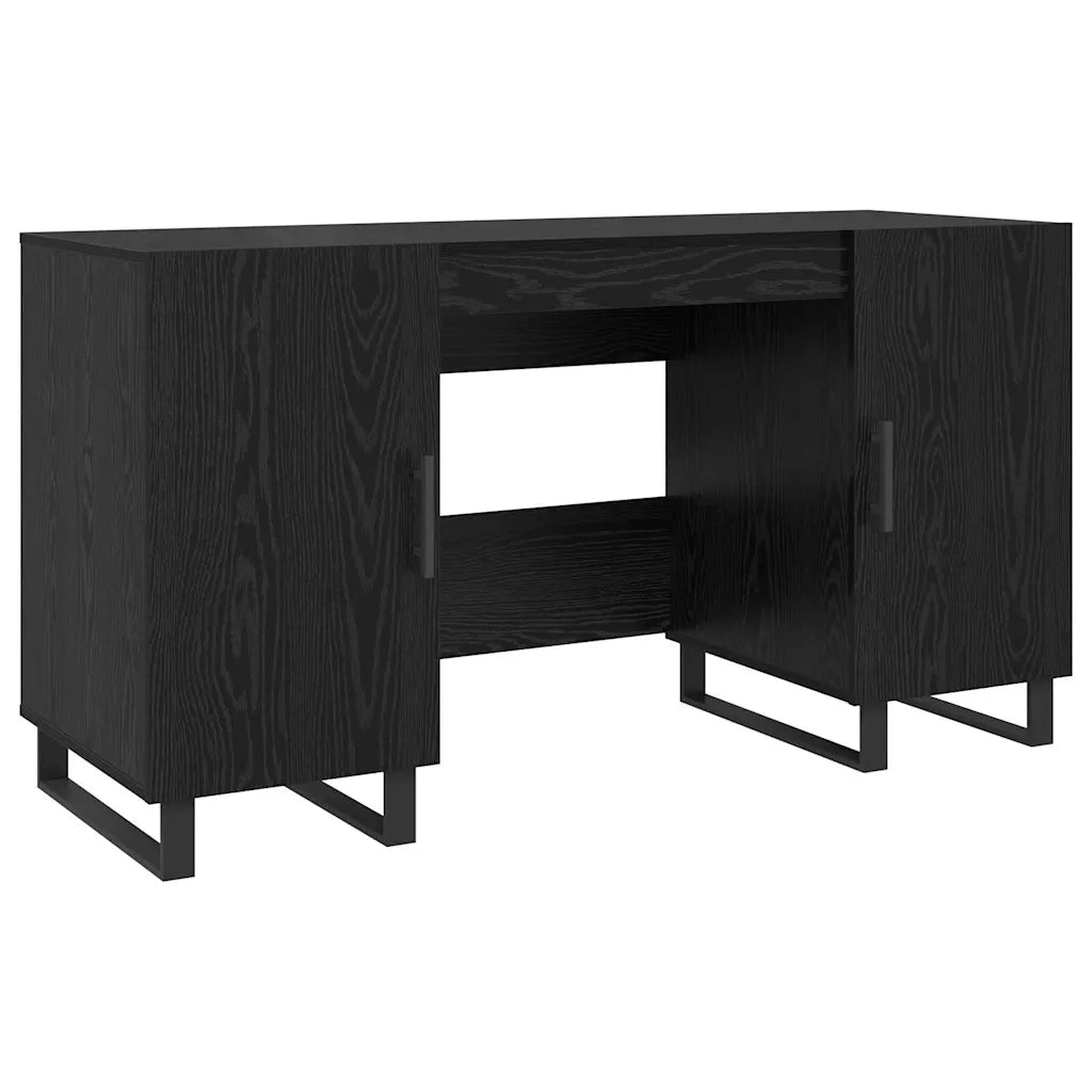 Scrivania Rovere nero 140 x 50 x 75 cm Legno multistrato