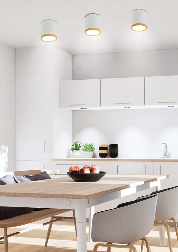 Spot soffitto Candellux TUBA LED 5W 4000K bianco legno