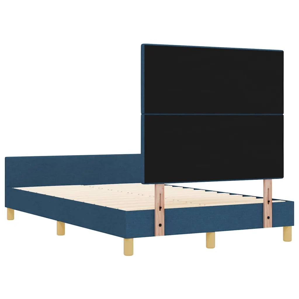 Struttura del letto con testiera-Giroletto Blu 120 x 190 cm Tessuto 715397