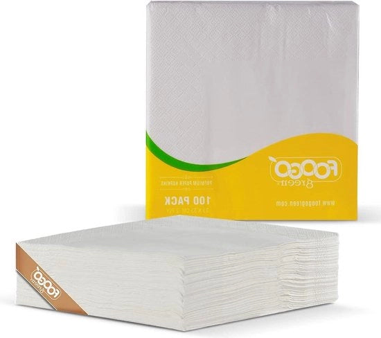 Serviette in carta 33 x 33 cm - 2 strati - 100 pezzi - tessuti morbidi - serviette per cocktail - serviette in carta monouso