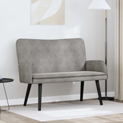 Sofa a Due Posti Grigio chiaro 115 x 61 x 87 cm Velluto 42028913