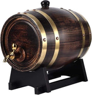 Fusto in legno di quercia a strisce retro per vino rosso da 3L con valvola di scarico.