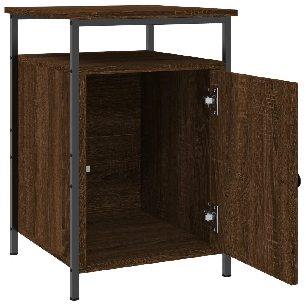 Comodino | Armadio da Notte | Mobiletto da notte Rovere Marrone 40x42x60 cm in Legno Multistrato