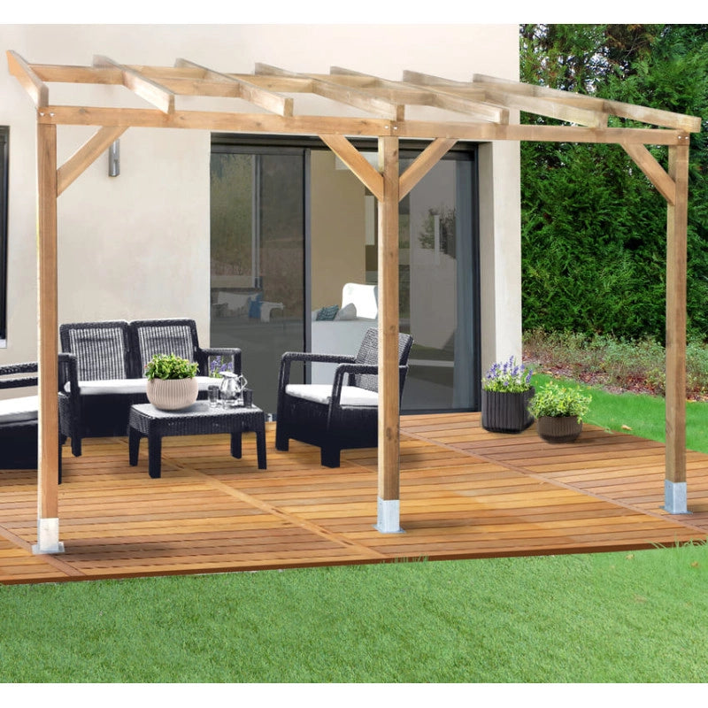 Tetto Couv'TerrasseÂ® in Legno 3x3,7m - Senza Tetto