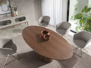 Sedia girevole in tessuto grigio chiaro