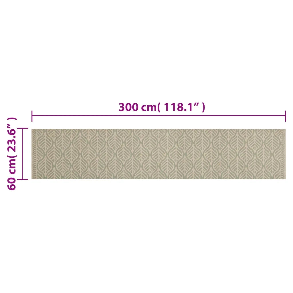 Tappeto del soggiorno | Tappeto da Cucina Lavabile Foglie 60x300 cm in Velluto