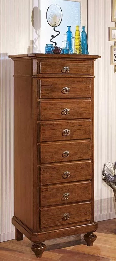 Cassettiera in legno 8 cassetti grezzo l.55 p.45 h.149 (707) - Mobili 2G