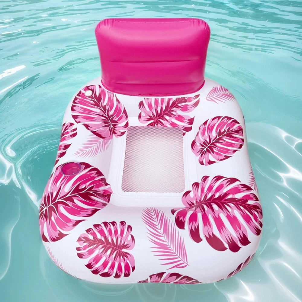 Trade Shop - Poltrona Con Schienale Gonfiabile Galleggiante Ad Acqua Piscina Mare 140x115cm 628532 -