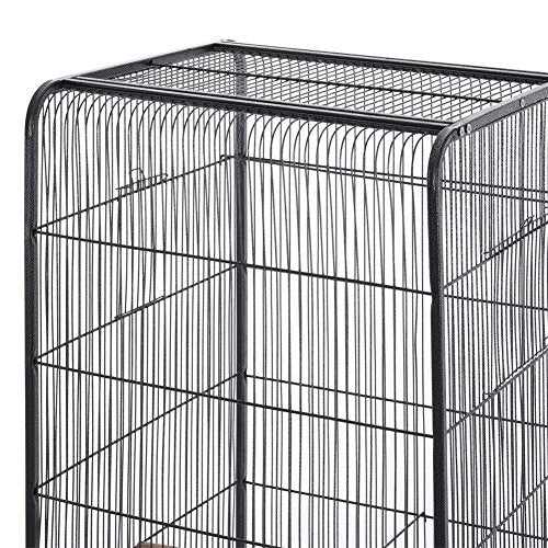 Voliera Gabbia Grande Pappagalli Canarini Parrocchetti con 4Ruote H150cm Metallo