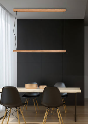 Lampada a Sospensione da Interno a led in Legno naturale Legno Naturale