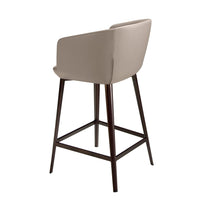 Sgabello in similpelle grigio