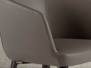 Sgabello in similpelle grigio