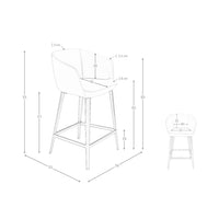 Sgabello in similpelle grigio