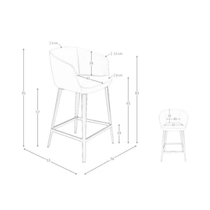 Sgabello in similpelle grigio