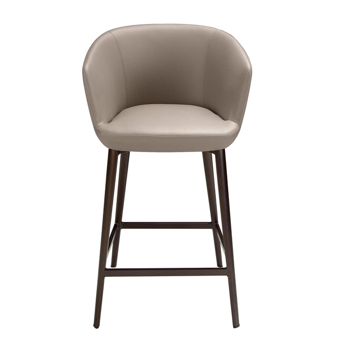 Sgabello in similpelle grigio