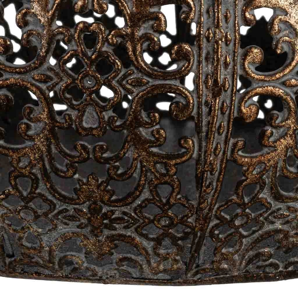 Portacandele in metallo dorato 19,5x19,5x15 cm (altezza)
