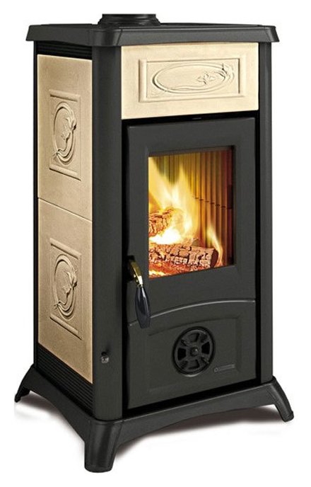 STUFA A LEGNA NORDICA GEMMA LIBERTY PERGAMENA DIM. 46x49xH84 CM