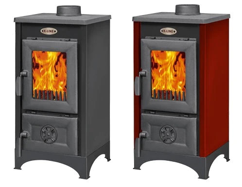 STUFA A LEGNA KARUSEL MINI BORDEAUX DIM. 41x38,2xH80 CM