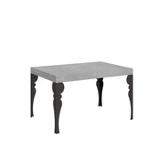 Tavolo allungabile 140/224x80cm Paxon cemento gambe antracite