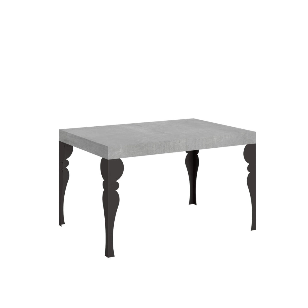 Tavolo allungabile 140/224x80cm Paxon cemento gambe antracite