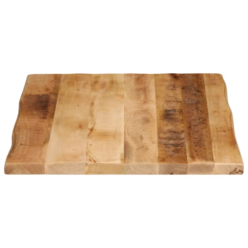 Piano Tavolo Bordi Vivi 90x60x3,8cm Legno Massello Mango Grezzo 370693