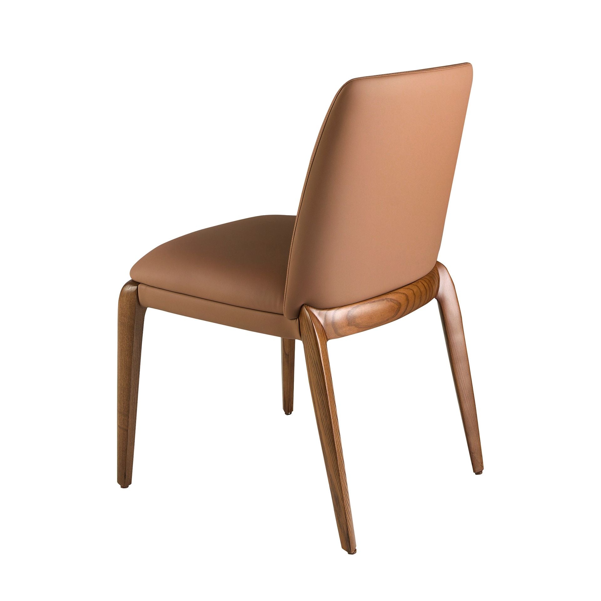 Sedia in ecopelle marrone