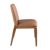 Sedia in ecopelle marrone