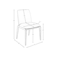 Sedia in ecopelle marrone